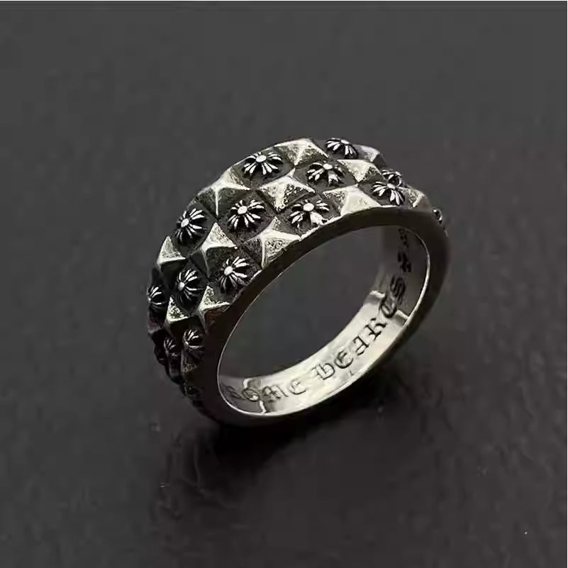 S925 Silver Ridged Flower Ring™