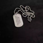 S925 Silver Tongue Logo Typography Dog Tag Necklace™