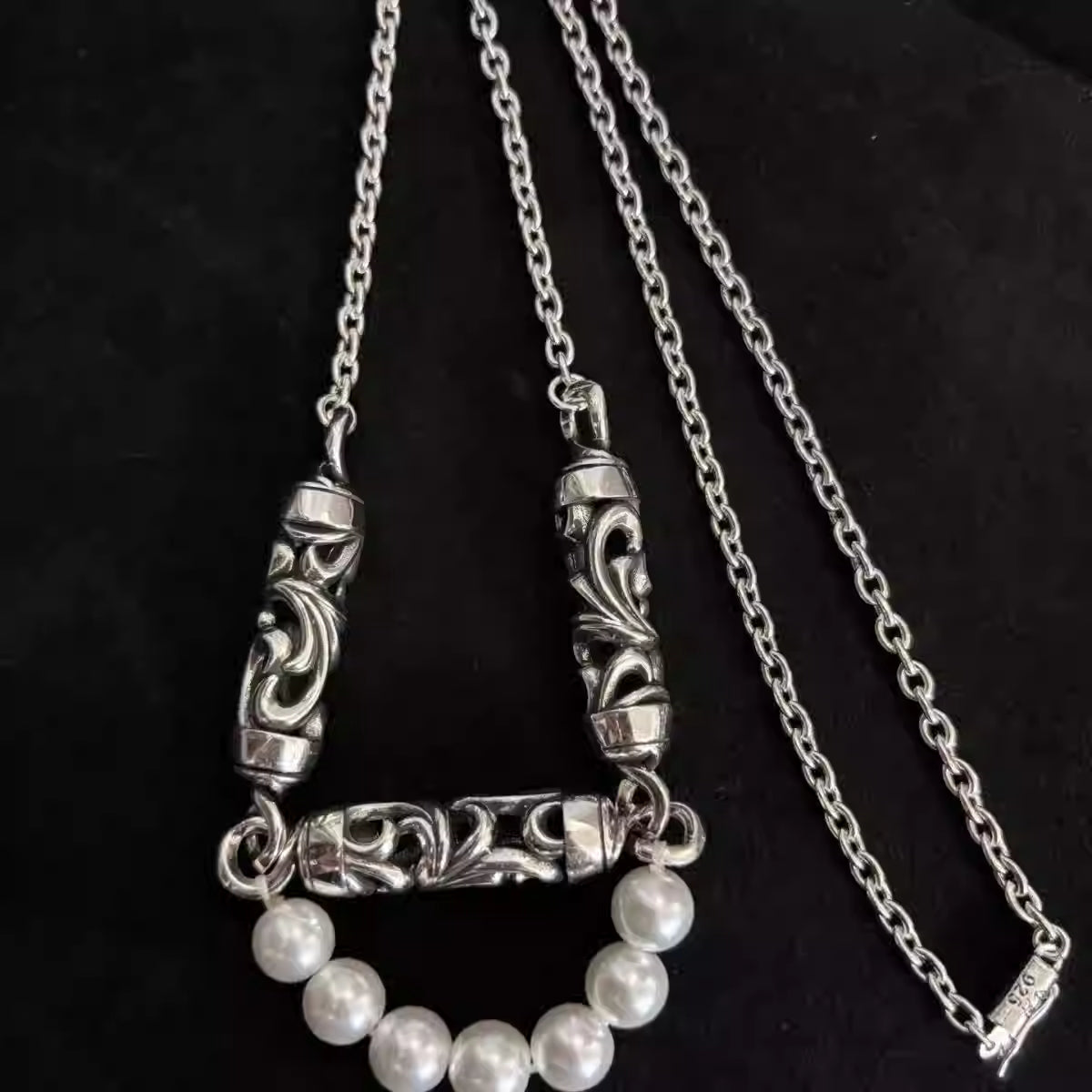 S925 Silver Vine Pendant Pearl Necklace™