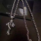 S925 Silver Snake Cross Pendant Necklace™