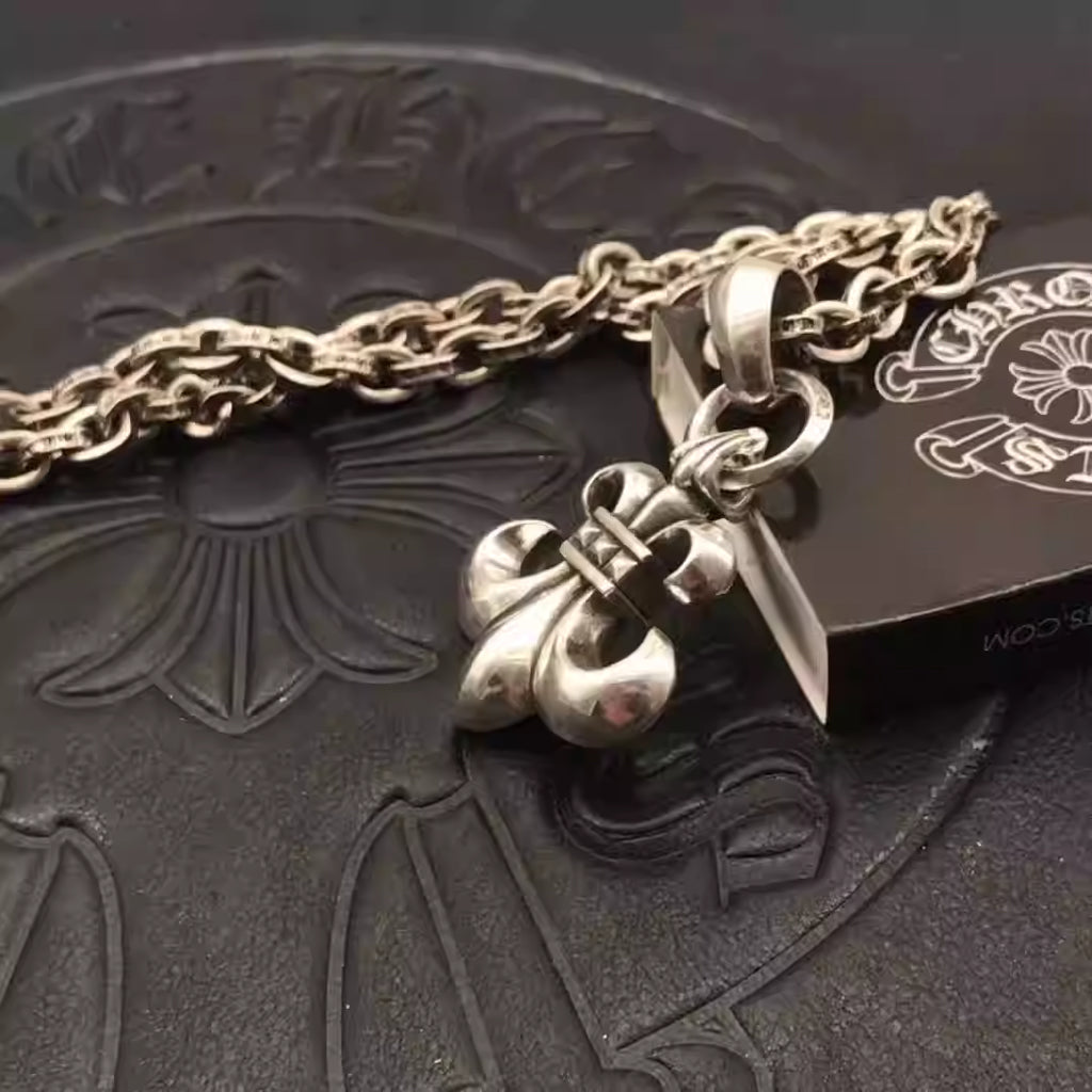 S925 Silver Fleur De Lis Pendant Necklace™