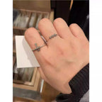 S925 Silver Fleur Cross Small Ring™