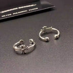 S925 Silver Sideways Cross Open Ring™
