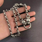 S925 Silver Double Leopard Head Link Necklace™