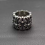 S925 Silver Dotted Cross Openwork Ring™