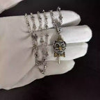 S925 Silver Clown Face Bow Tie Pendant Necklace™