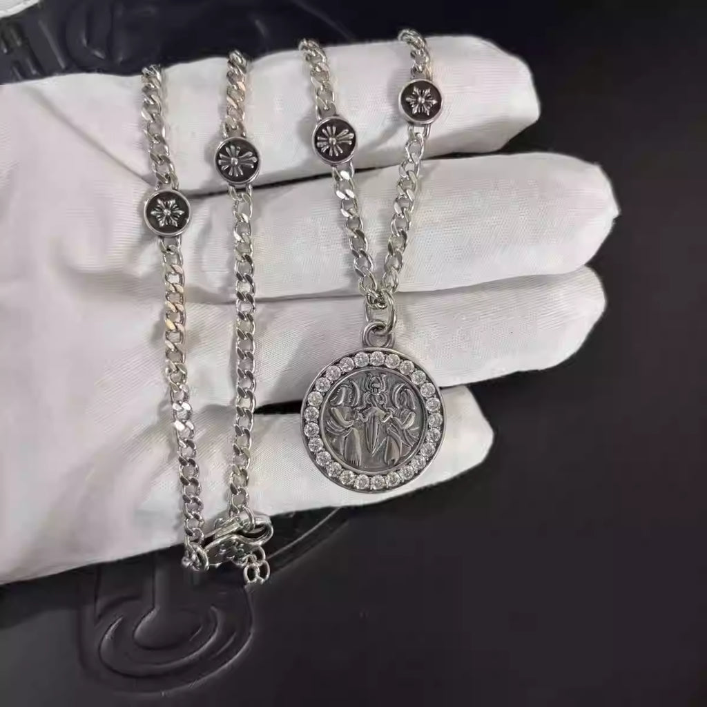 S925 Silver Saint Icon Medallion Necklace™