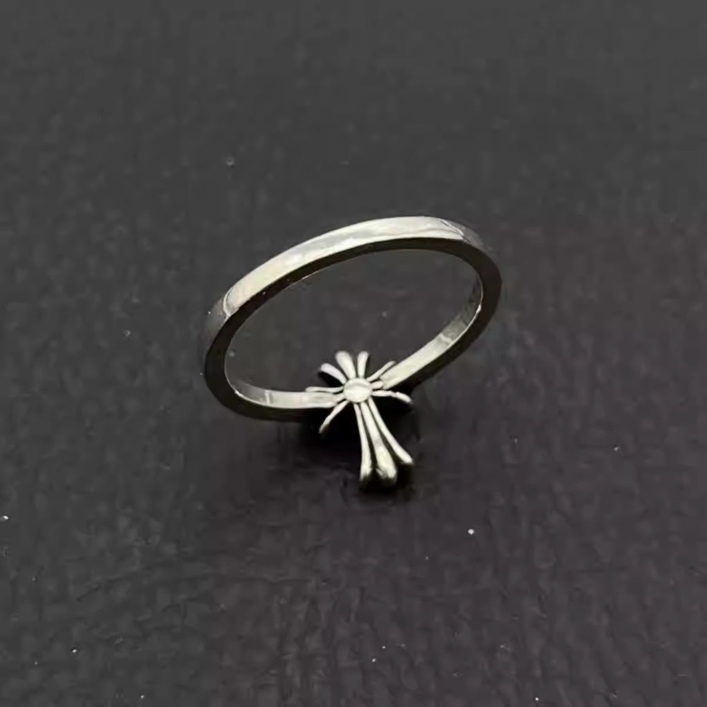 S925 Silver Fleur Cross Small Ring™