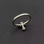 S925 Silver Fleur Cross Small Ring™