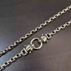 S925 Silver Double Leopard Head Link Necklace™