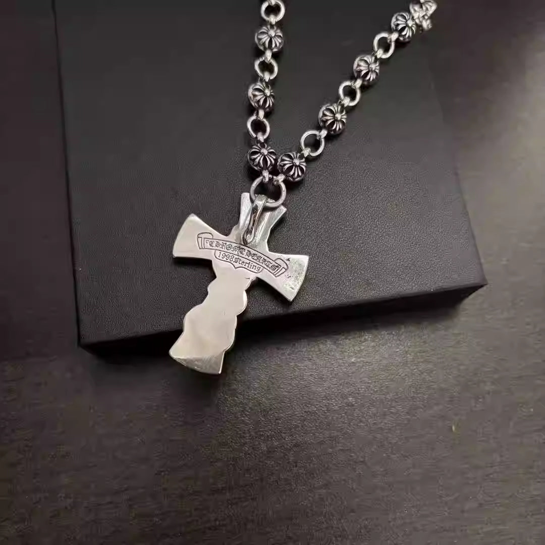 S925 Silver Vine Cross Pendant Necklace™