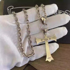 S925 Silver Iced Crystal Cross Pendant Necklace™