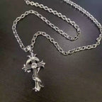 S925 Silver Snake Cross Pendant Necklace™