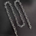 S925 Silver Flower Cross Link Necklace™