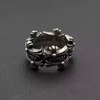 S925 Silver Double Row Flower Cross Ring™