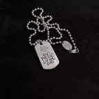 S925 Silver Fleur De Lis Dog Tag Necklace™