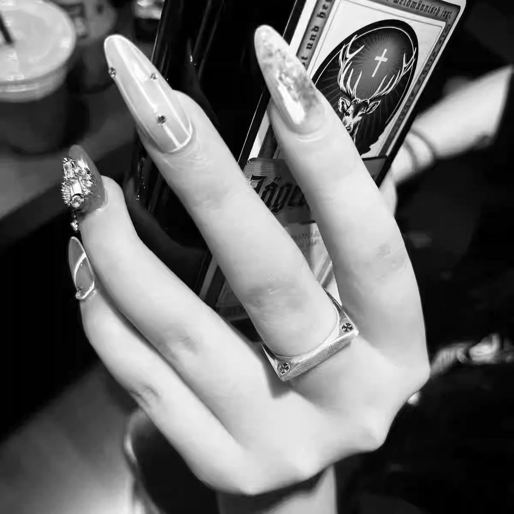 S925 Silver Square Cross Ring™