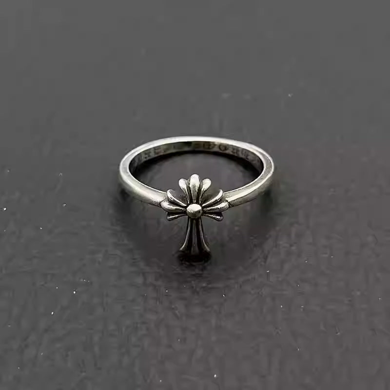 S925 Silver Fleur Cross Small Ring™