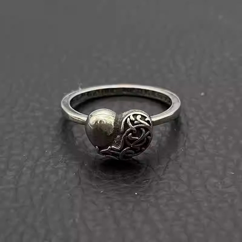S925 Silver Engraved Heart Ring™
