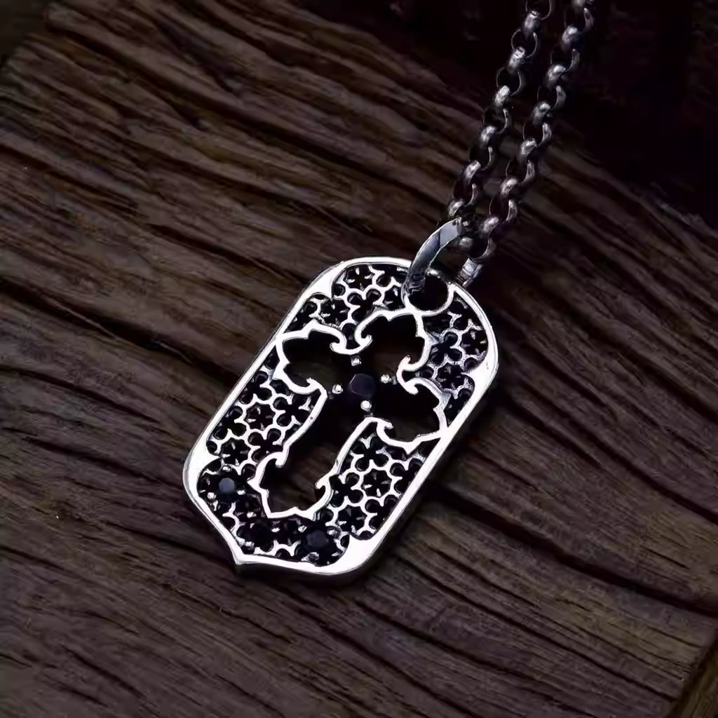 S925 Silver Layered Dog Tag Cross Necklace™