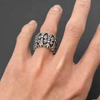 S925 Silver Dotted Cross Openwork Ring™