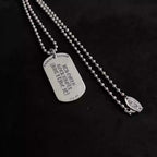 S925 Silver Tongue Logo Typography Dog Tag Necklace™