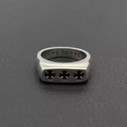 S925 Silver Triple Flower Cross Signet Ring™