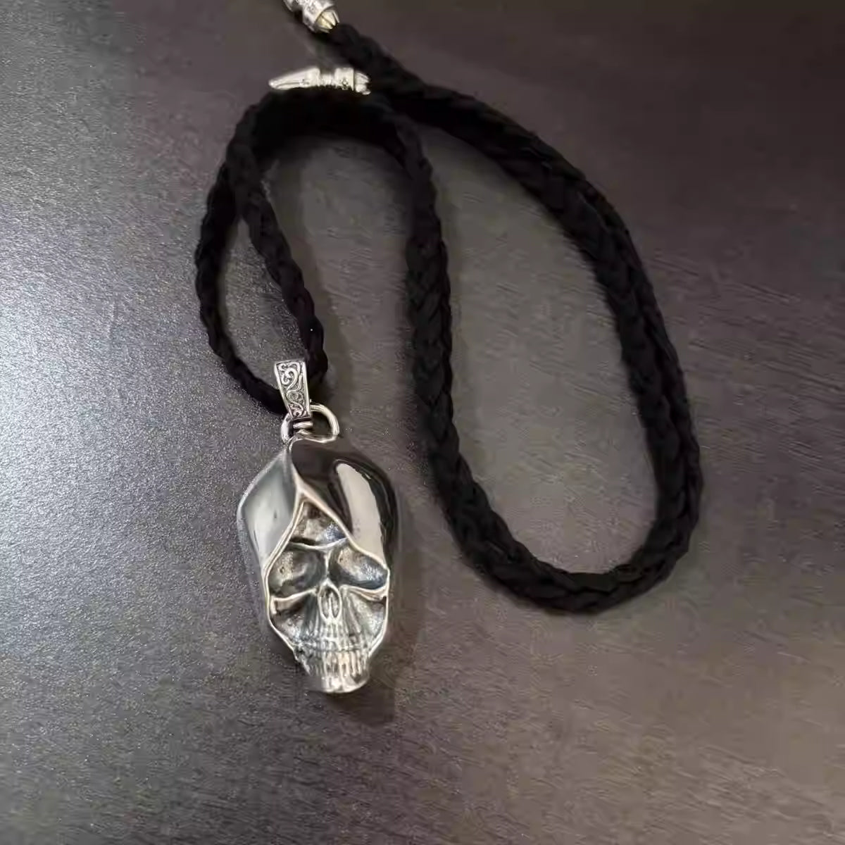 S925 Silver Hooded Skull Pendant Necklace™