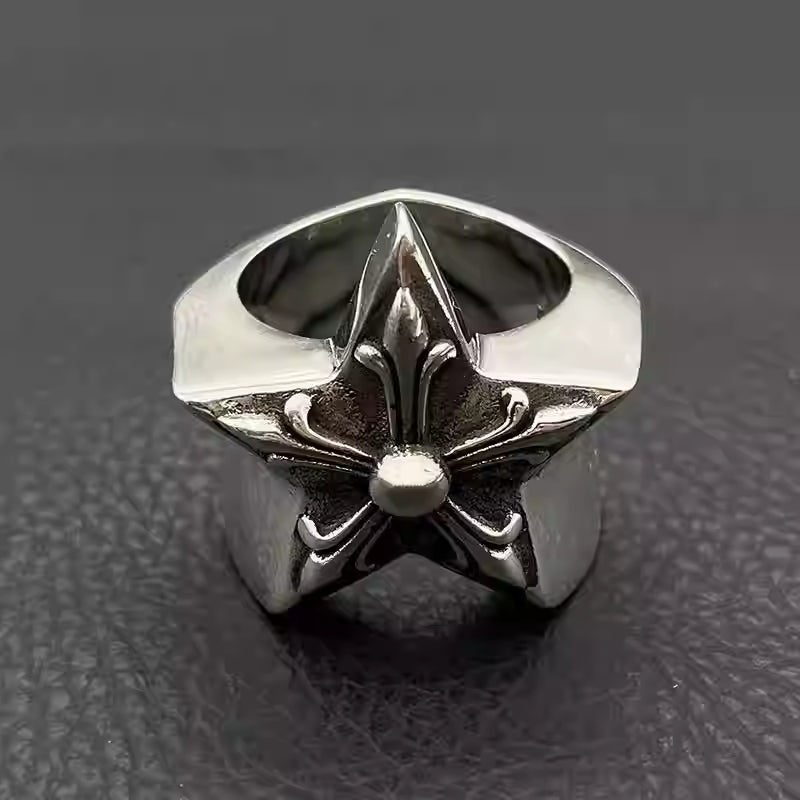 S925 Silver Fleur Star Signet Ring™