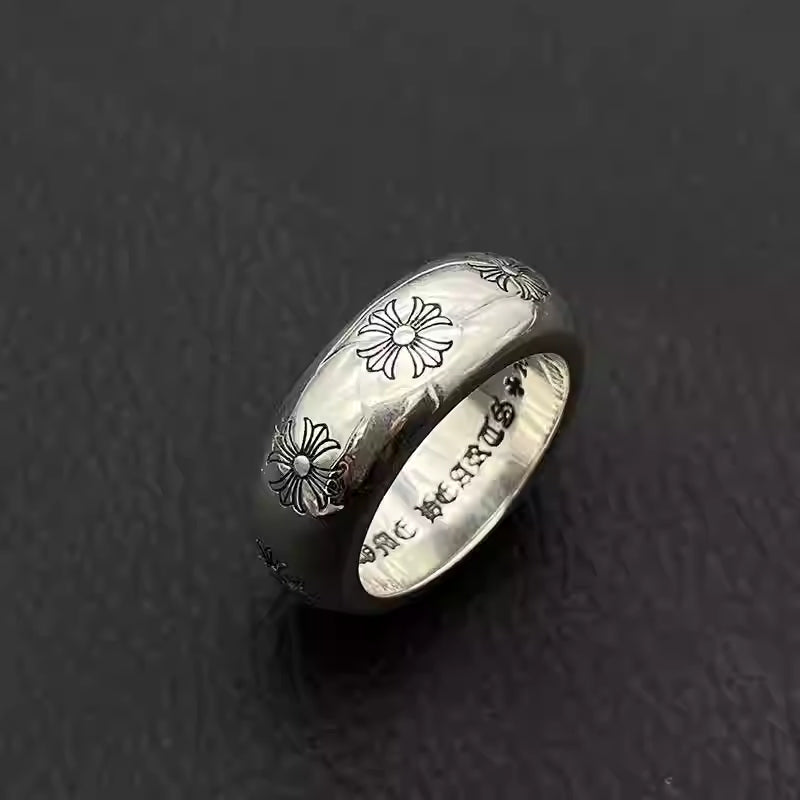 S925 Silver Flower Engraved Ring™