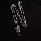 S925 Silver Clown Face Bow Tie Pendant Necklace™