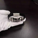 S925 Silver Cross Braided Leather Bracelet™
