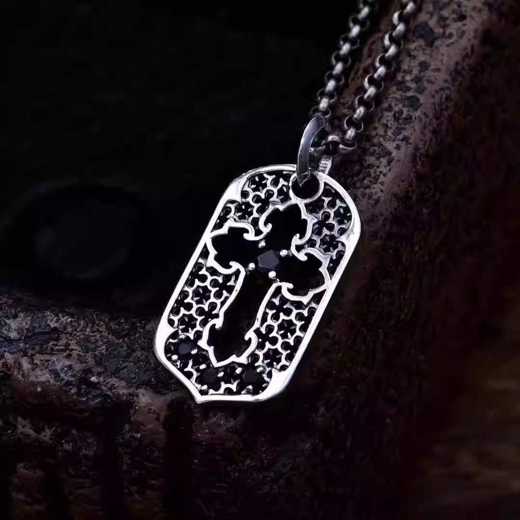 S925 Silver Layered Dog Tag Cross Necklace™