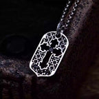 S925 Silver Layered Dog Tag Cross Necklace™
