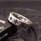 S925 Silver Typography Logo Crosses Ring™