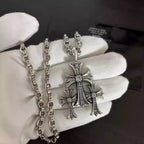 S925 Silver Triple Cross Pendant Necklace™