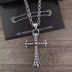 S925 Silver Iced Crystal Cross Pendant Necklace™