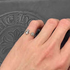 S925 Silver Skull & Flower Open Ring™