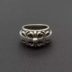 S925 Silver Ornate Flower Cross Ring™