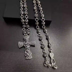 S925 Silver Vine Cross Pendant Necklace™