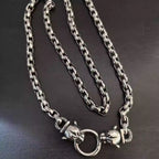 S925 Silver Double Leopard Head Link Necklace™