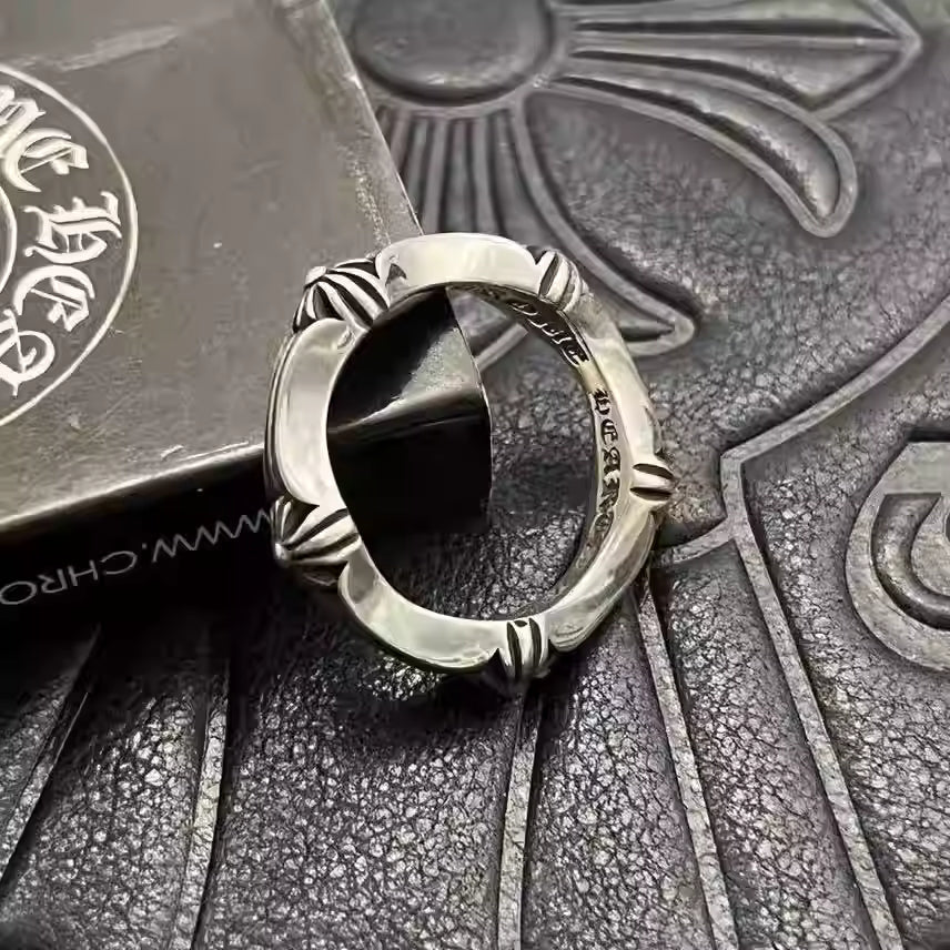 S925 Silver Ribbed Flower Ring™