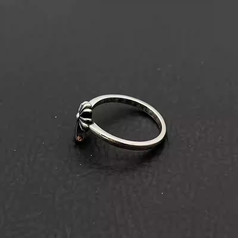 S925 Silver Fleur Cross Small Ring™