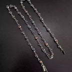 S925 Silver Multicolor Stone Flower Cross Necklace™