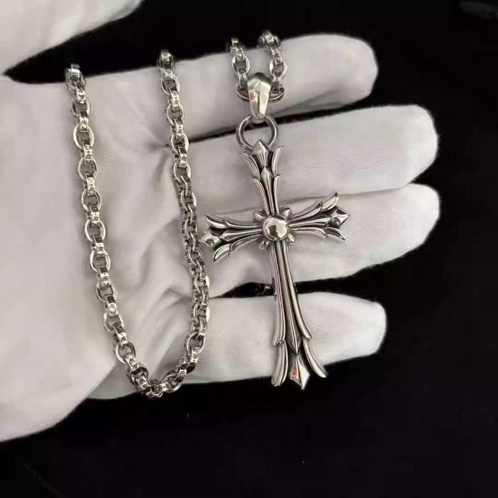S925 Silver Flared Cross Pendant Necklace™