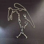 S925 Silver Hanging Skeleton Pendant Necklace™