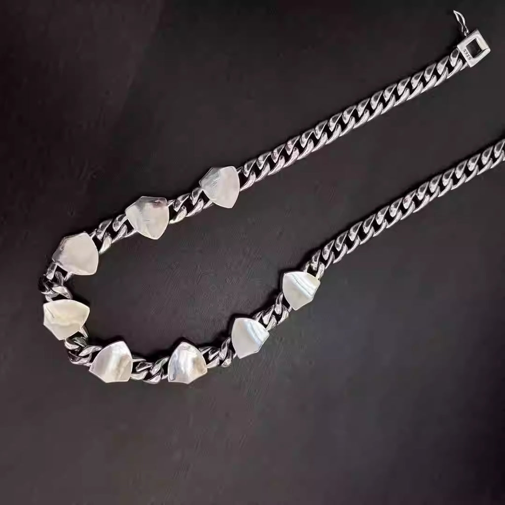 S925 Silver Fleur De Lis Shield Necklace™