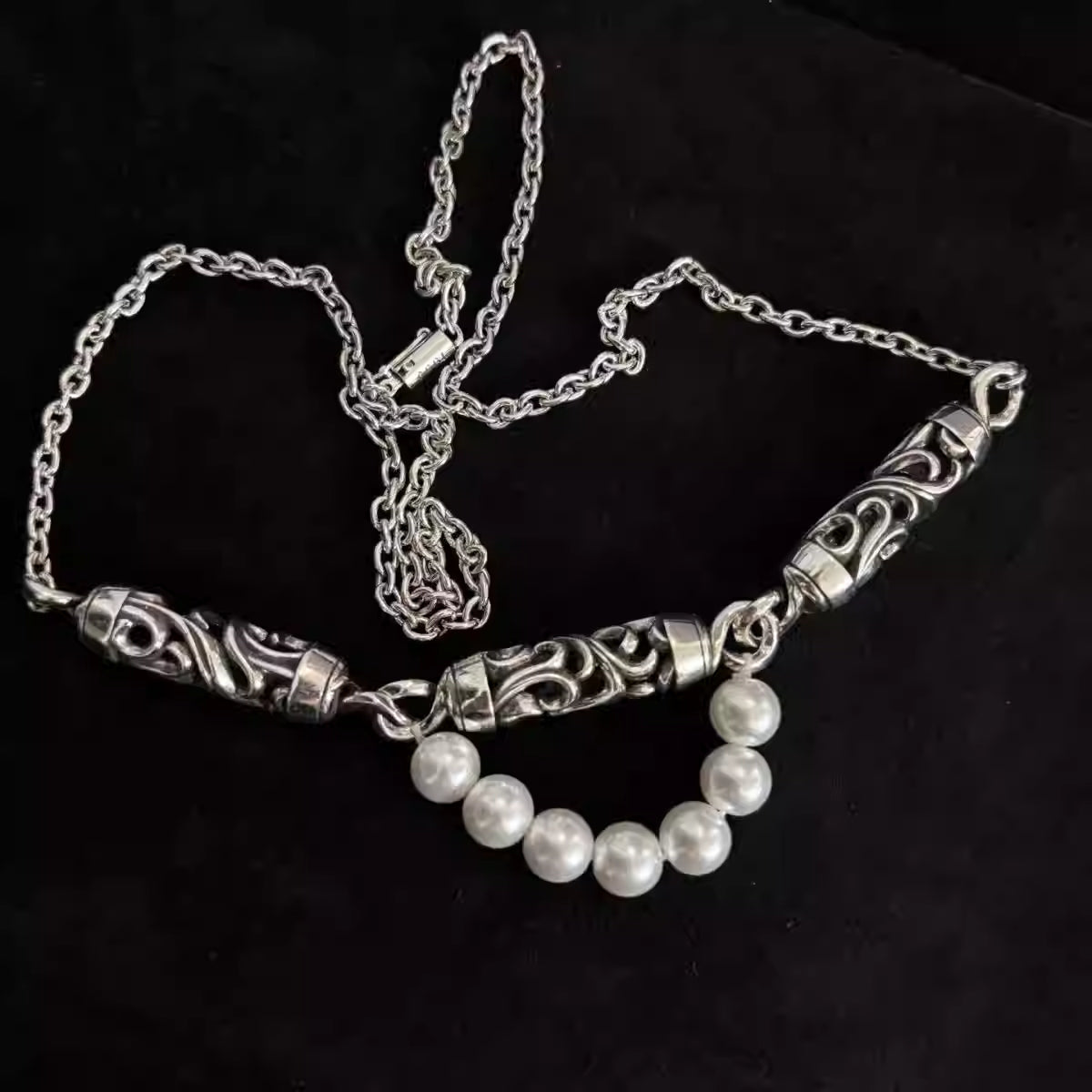 S925 Silver Vine Pendant Pearl Necklace™