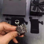 S925 Silver Wide Fleur De Lis Cross Ring™