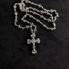 S925 Silver Floral Cross Pendant Necklace™